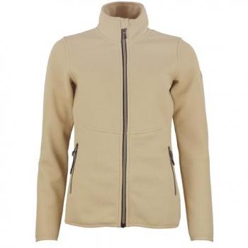 Giacca in Pile Donna con Cerniera Peak Mountain Acapri, Marrone Caldo con Riflessi Dorati