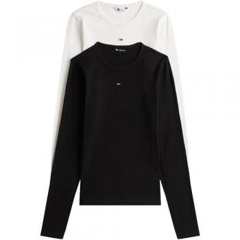 Tommy Jeans Slim Fit Langarmshirt 2er-Pack