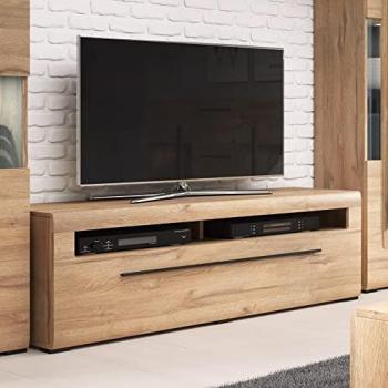 Modernes TV Lowboard Eiche Grandson Nb. TURDA-83 mit Schubkasten, B/H/T: ca. 140/52/50 cm