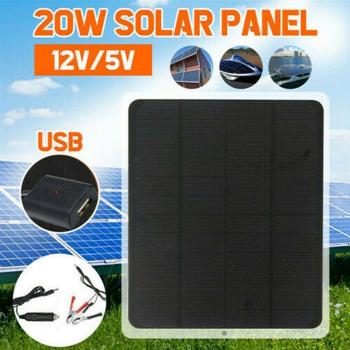 Flexible Solar Panel Car Battery Charger 18V 8W USB