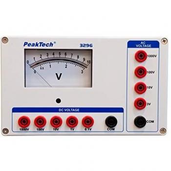 PEAKTECH 3296 Analog Voltmeter 0.1V to 1000V Range