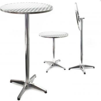 Mesa Alta Plegable de Aluminio para Salón