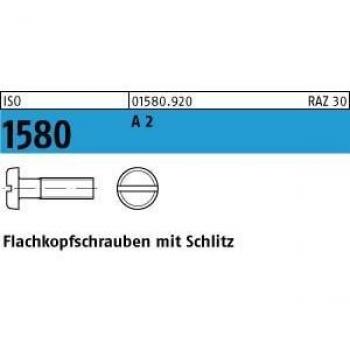 Flachkopfschraube ISO 1580 m.Schlitz M 4 x 12 A 2 1000 Stück