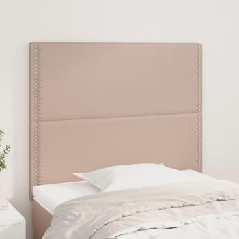Kopfteile 2er Set Cappuccino-Braun 90x5x78/88 cm Kunstleder