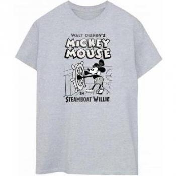Damen T-Shirt mit Mickey Mouse Steamboat Willie Motiv