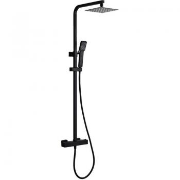Système de douche thermostatique noir mat