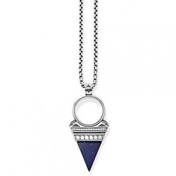Herren-Kette Thomas Sabo mit blauem Rebell-Anhänger – Sterlingsilber KE1780‑531‑1‑L55v