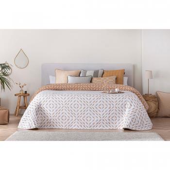 Paula Jacquard: Colcha Mustá Reversible 135 cm