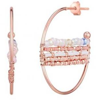 Orecchini Yokoamii Oro Rosé Blu Chiaro