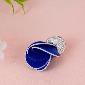 5PC Mini Diamond Rose Flower Tassel Fringe Craft Pendant Set