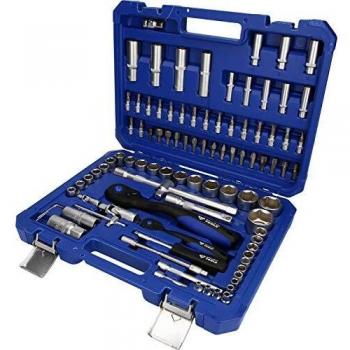 Brilliant Tools BT023094 Coffret de Douilles et cliquets, 94 pcs, 1/4, 1/2, Bleu/Noir
