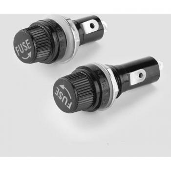 5‑Unit Glass Fuse Holders for Insurance Panels (5×20 mm/6×30 mm) – Tube Socket Design