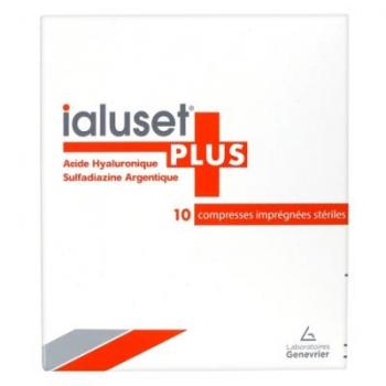 IALUSET PLUS 10 Compresses Imprégnées Stériles 10x10cm