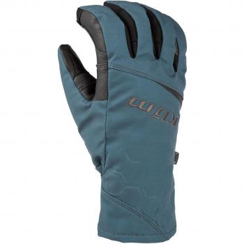 Climat Bombshell Gants de Motoneige Fille, Gris/Vert/Bleu – Taille M