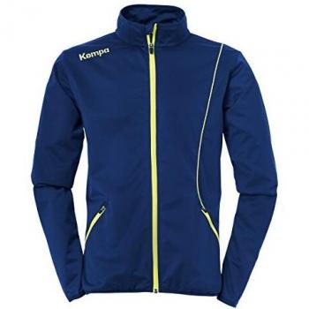 Kempa Curve Classic Veste Enfant, Bleu Profond/Jaune Fluo, FR