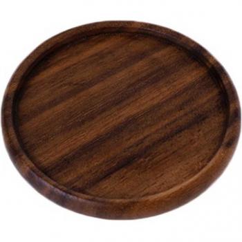 Plateaux bois noyer avec protection thermique et dessous de verre antidérapants