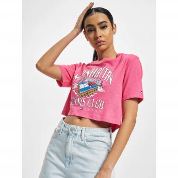 Tommy Jeans T-shirt Manhattan Tennis Club Pink Alert M