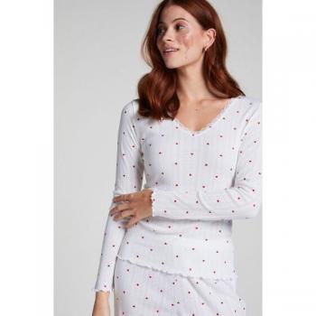 Hunkemöller Blusa de Pijama Pointelle Blanca
