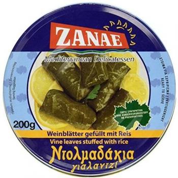 Zanae eingelegte Weinblätter mit Reis, in Öl (200 g)