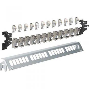 Hager FZ24MM 24-Port Patch-Panel mit 12 RJ45-Modulen