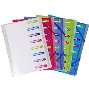 Organisateur 3 rabats EXACOMPTA – 8 compartiments PP cromaline