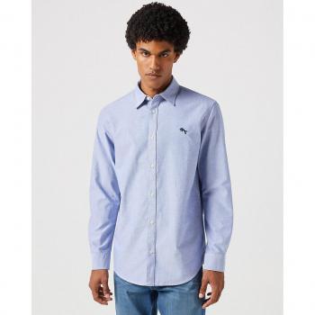 Camisa de manga larga Wrangler para hombre en color azul