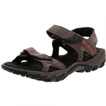 Columbia Men's Santiam 2 Strap Outdoor Hiking Sandals in Mud Braun Heatwave 255, Size 43 EU