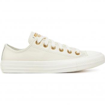 Converse Chuck Taylor All Star Basses Cuir Mono Blanc/Doré