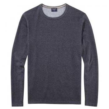 OLYMP Herren Rundhalspullover Strick Casual Crew Neck anthrazit Gr. XXL