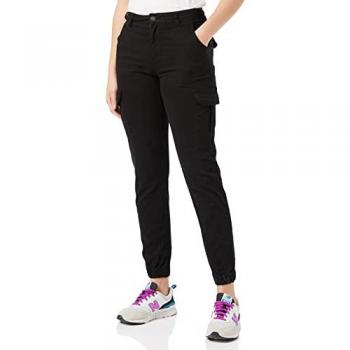 URBAN CLASSICS Damen Cargo Pants, Hohe Taille, Größe 34