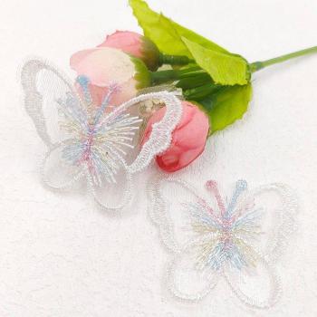 Accessoires de bricolage papillon en maille, 5x4CM, 40 pièces/lot
