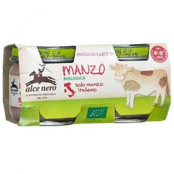 Alce Nero Omogeneizzato di Manzo Biologico, 2 x 80g