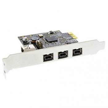 Scheda FireWire InLine® 16762 con 3 USB‑FireWire esterni a 800 Mbit e 1 interno a 400 Mbit, nero