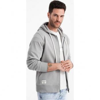 OMBRE Basic Sweatshirt Herren mit Kapuze & Verschluss