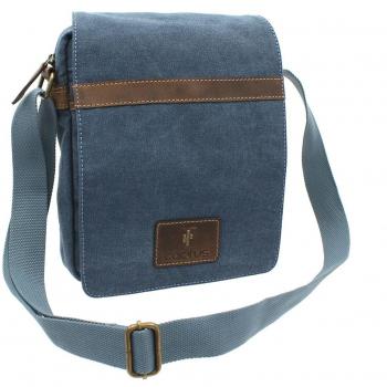 Cactus Leather‑Canvas Messenger Bag 815-81 in Denim