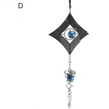 Quadratischer Spirale-Glöckchen-Anhänger aus Metall