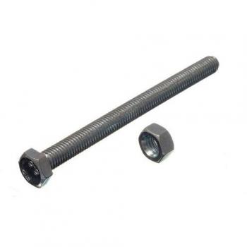 Premium Hex Bolt Set Screw Collection, Grade 8.8 Steel Construction, Size M8 x 100mm + Nuts in BZP Finish