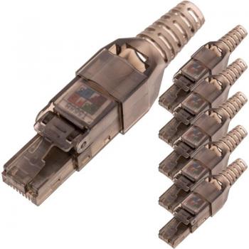 Connettore Maschio UTP Cat.6 Bematik con Crimpe Automatiche (Pacchetto da 6)