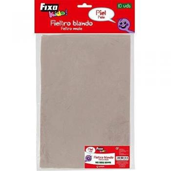 Fieltro Piel Fixo 10 Planchas 20x30 cm