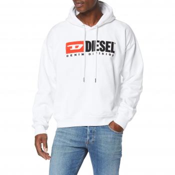 Diesel S-Division Hoodie, Bright White 100, Large para Hombre