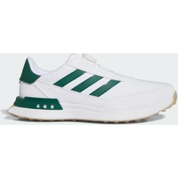 Chaussures de golf Adidas S2G SL Bore 24 blanches et vert collège