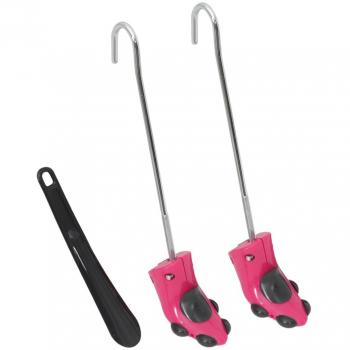 Tendeurs de bottes rose avec chausse-pied EU 34-40
