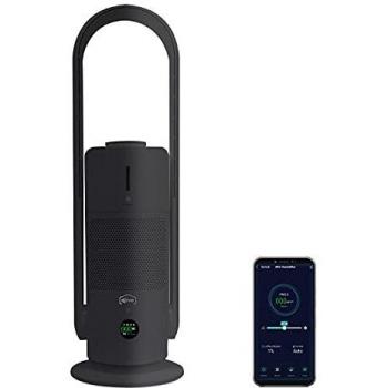 Djive 3in1 Luftreiniger und Befeuchter, rotorloser Ventilator, HEPA 14 Filter, UVC, App Steuerung, kompatibel mit Alexa und Google Home