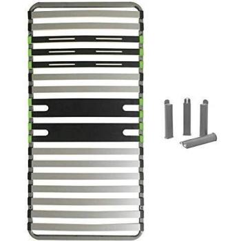 Sommier à 16 Lattes 90x200 cm avec Pieds Gris – Version ALTOZONE