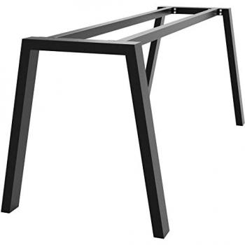 Pieds de Table Trapèze en Métal Noir 150x70x72 cm