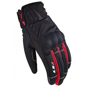 Gants de moto imperméables LS2 Jet II femmes noir rouge S