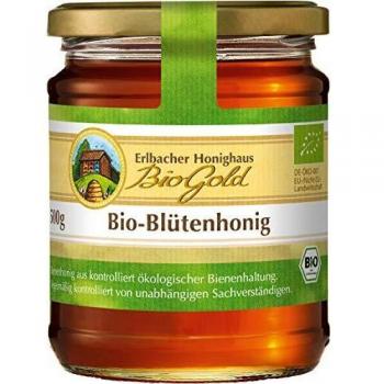 Erlbacher BioBlütenhonig Gold – 500 g (flüssig)