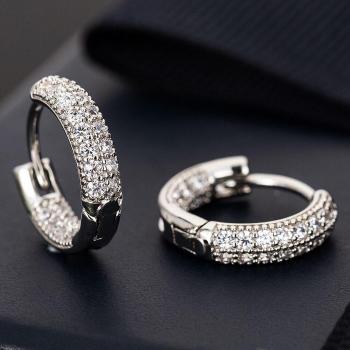 Elegante Roségold Ohrhänger mit Zirkonia