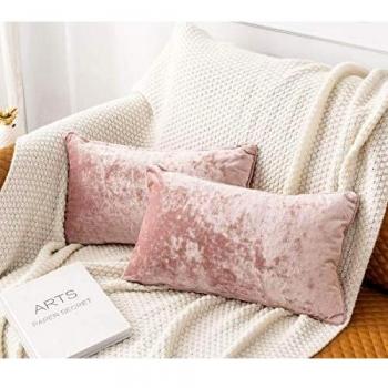 Velvet Bliss Soft Cushion Covers in Blush Pink