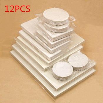 12 PCS White Rubber Carving Stamp Set